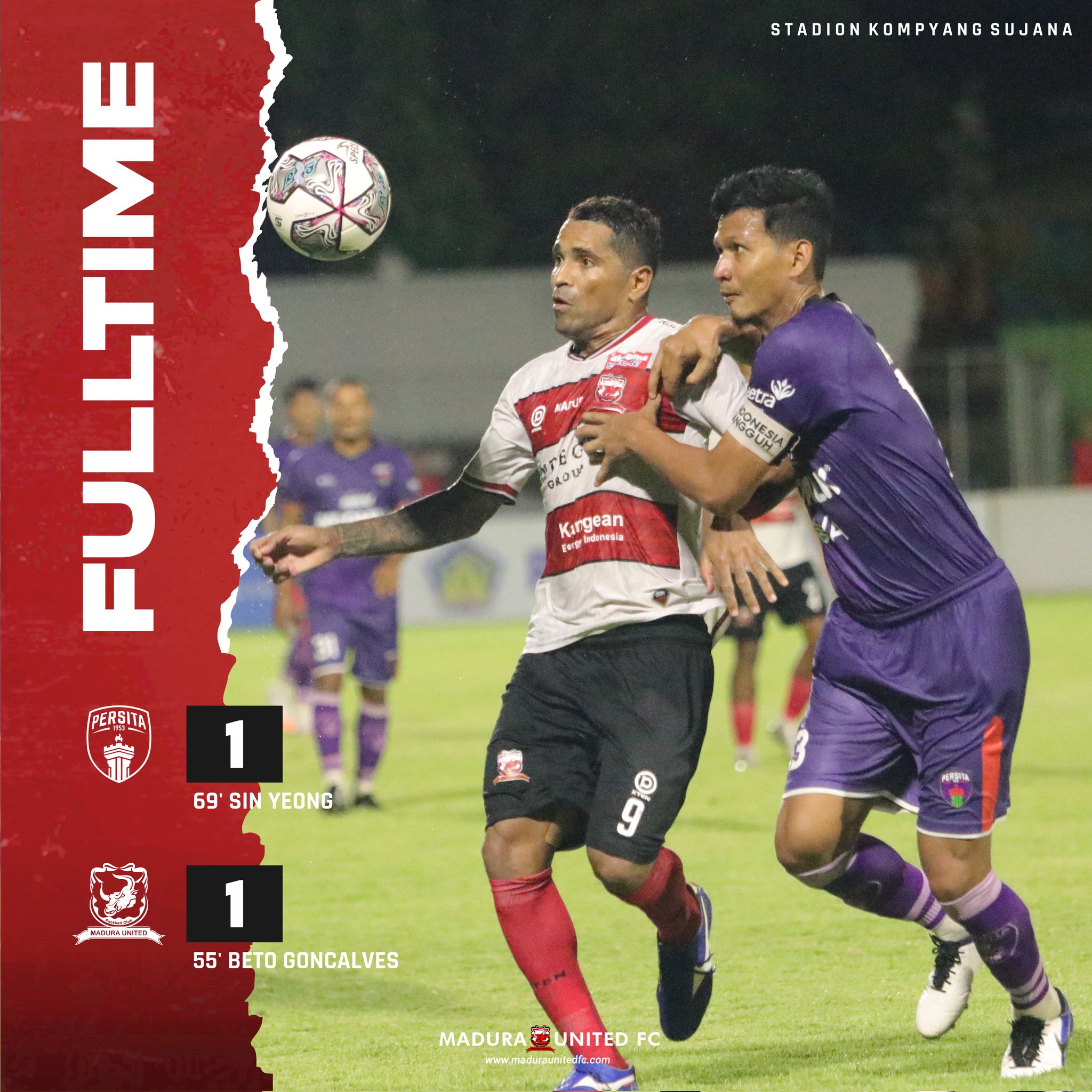 Laga Persita lawan Madura United