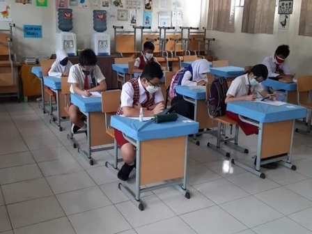 PTM terbatas di Palangka Raya, Kalimantan Tengah.