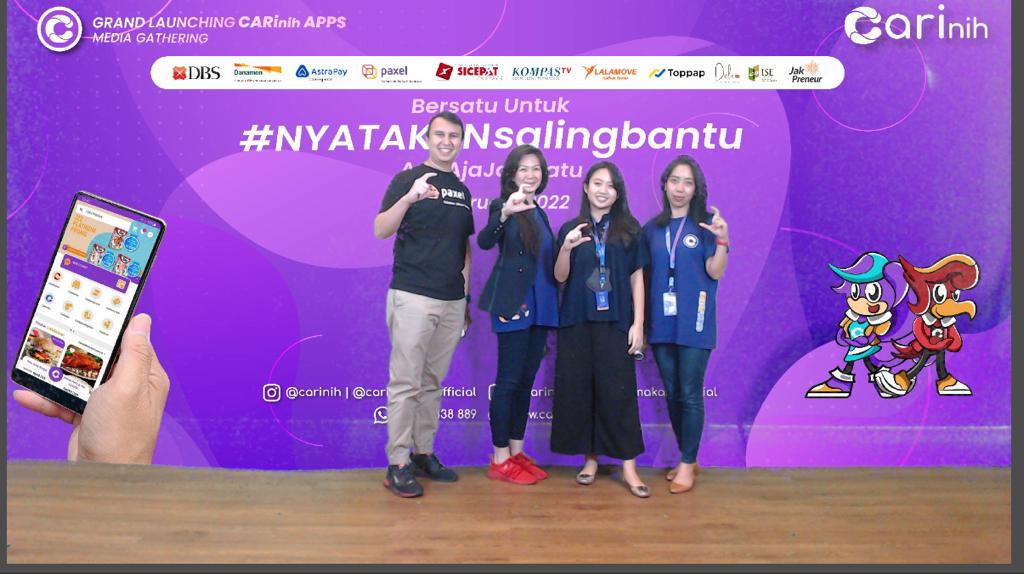 Acara peluncuran aplikasi CARInih. 