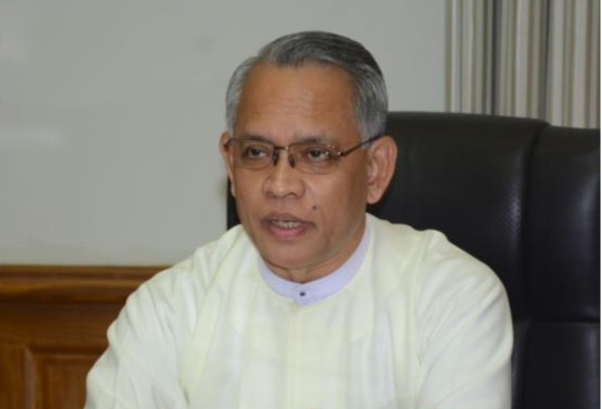 Menteri Investasi Myanmar Aung Naing Oo, salah satu pejabat junta Myamnar yang dikenai sanksi dari Uni Eropa. 