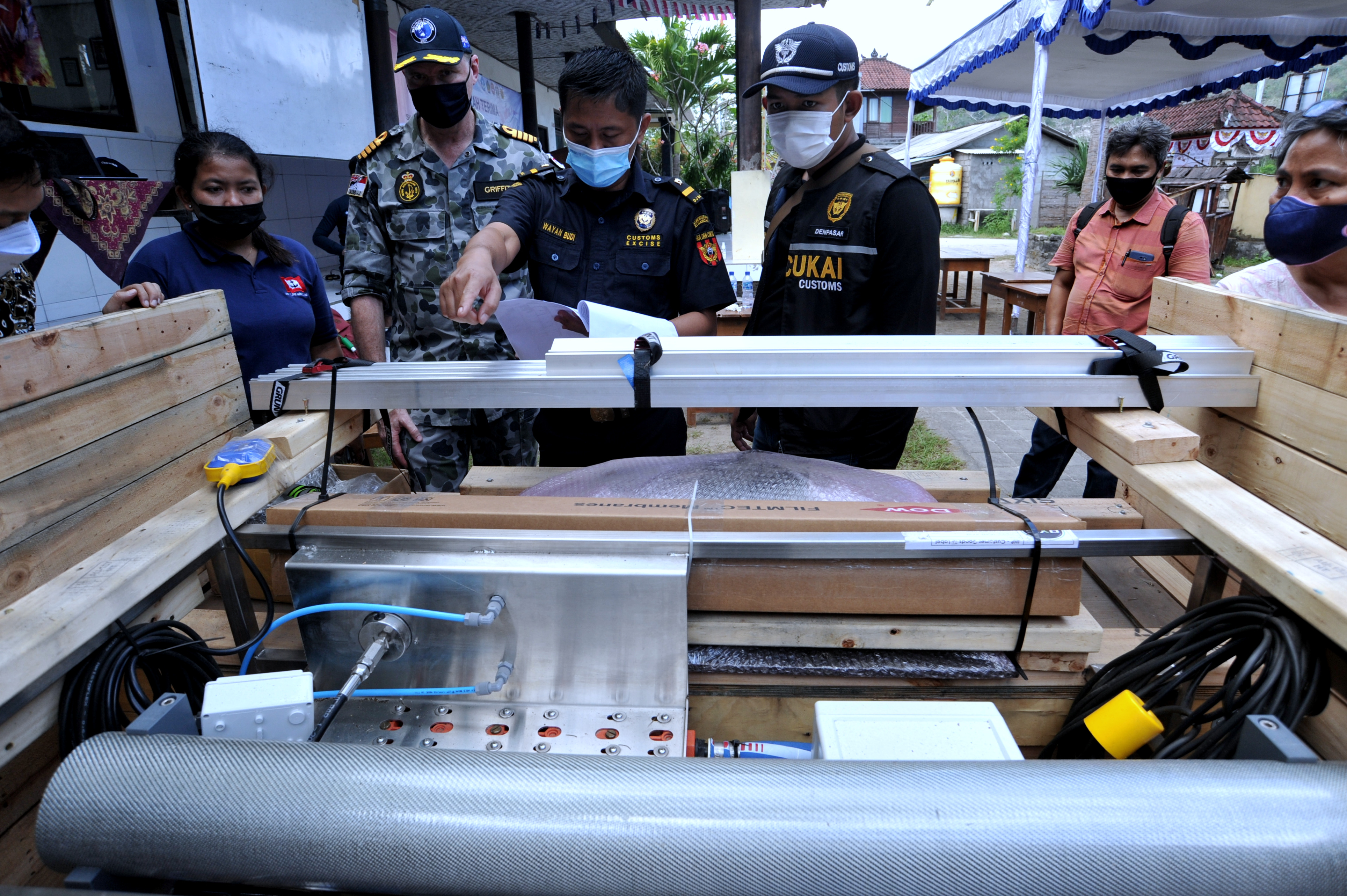 Ilustrasi alat desalinasi air laut