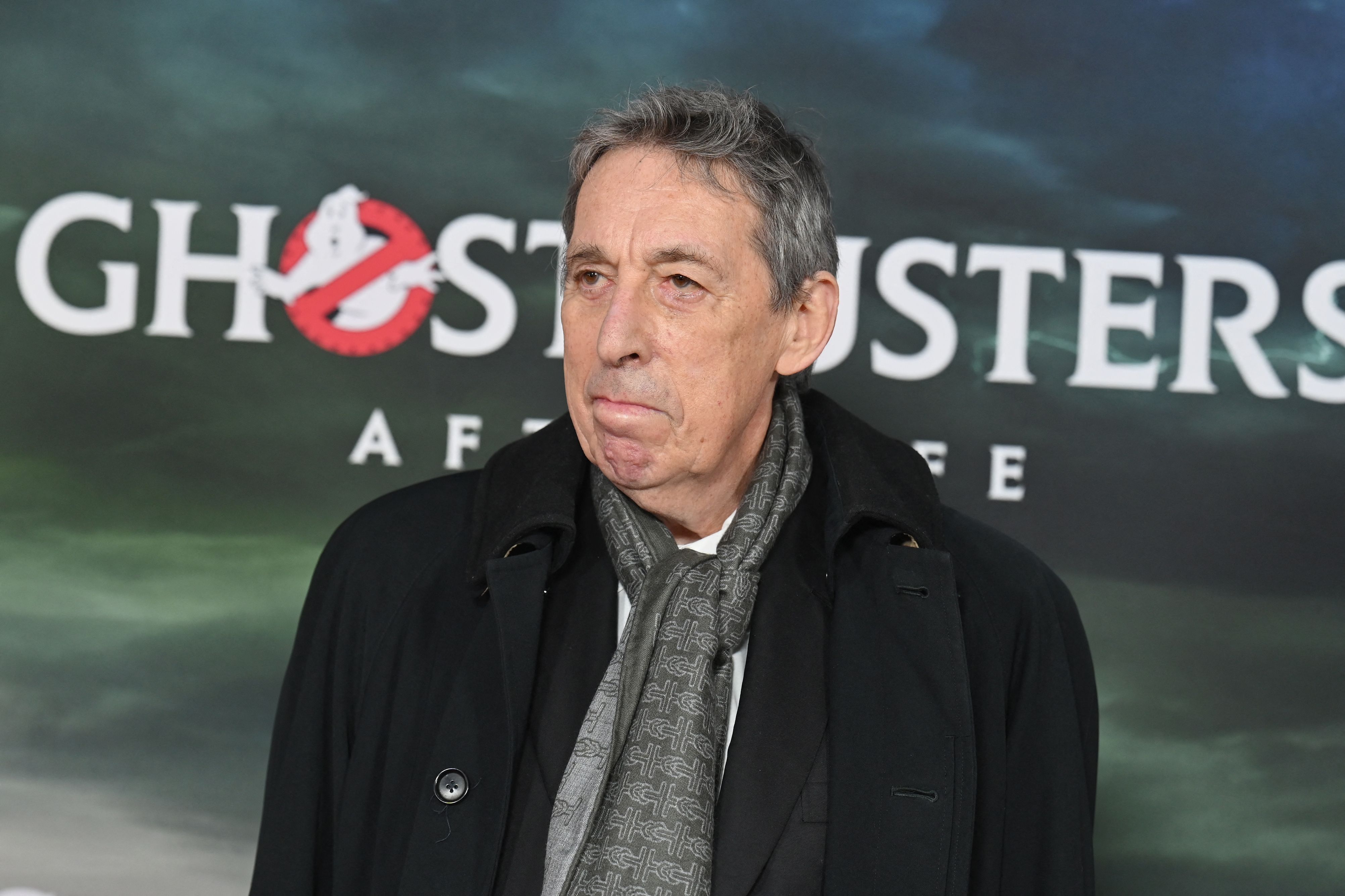 Produser dan sutradara Ivan Reitman kala menghadiri pemutaran perdana Ghostbuster: Afterlife, 15 November 2021.