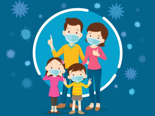 Ilustrasi keluarga sehat