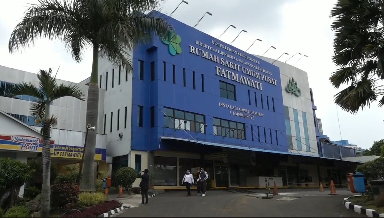 Tempat Tidur Pasien Covid-19 di RS Fatmawati hampir Penuh.
