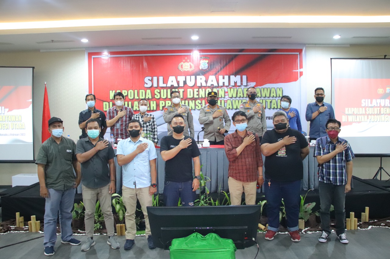 Silaturahmi Kapolda Sulawesi Utara dengan insan pers. 