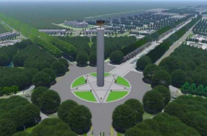 Ilustrasi maket ibu kota baru