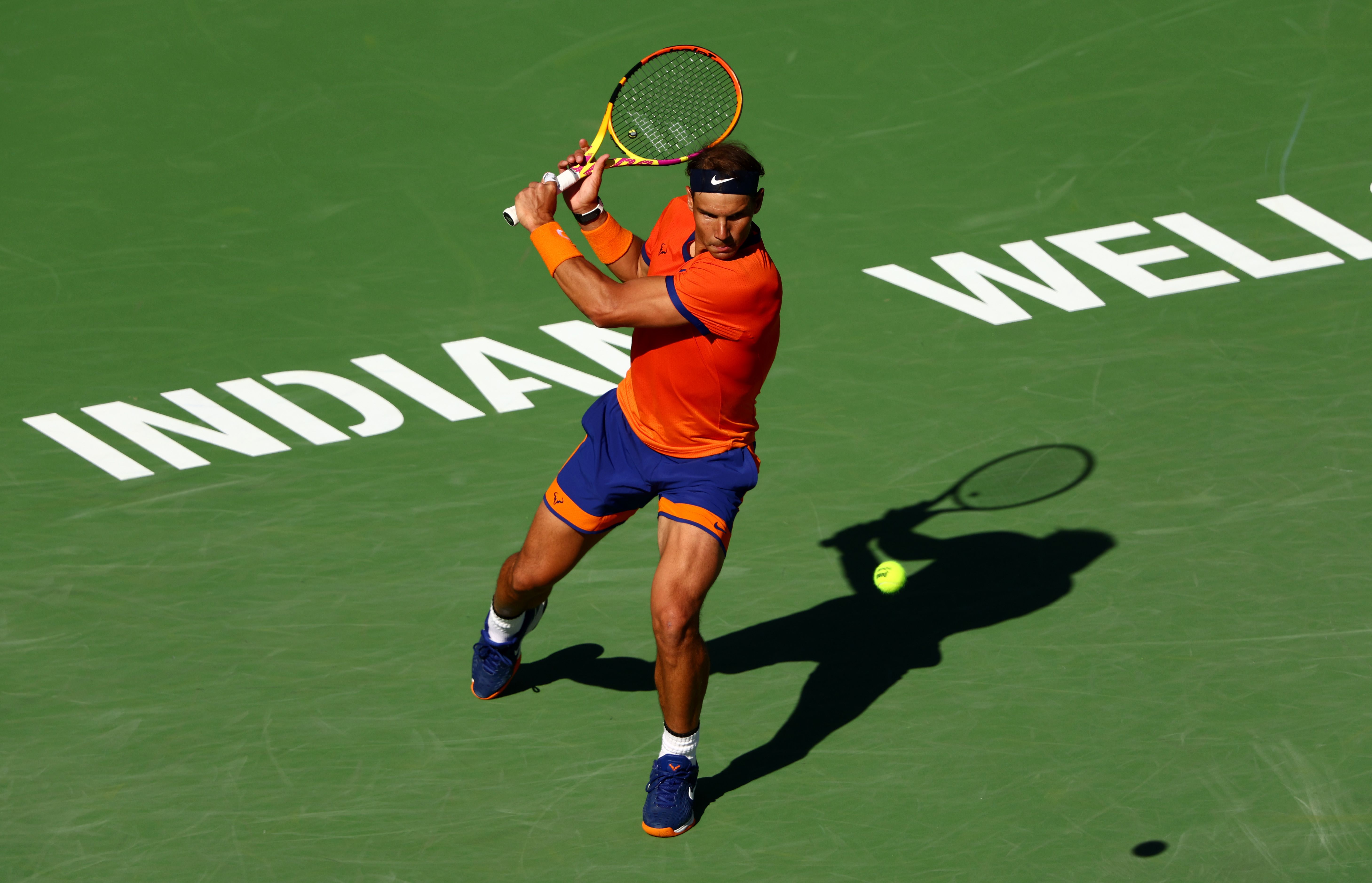 JUARA grand slam 21 kali Rafael Nadal berhasil melewati rintangan sulit untuk merebut satu tempat di semifinal Indian Wells Masters 2022