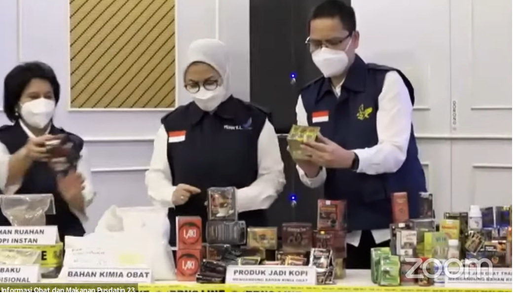 Temuan pangan dan obat tradisional mengandung BKO di Kota Bandung dan Kabupaten Bogor.