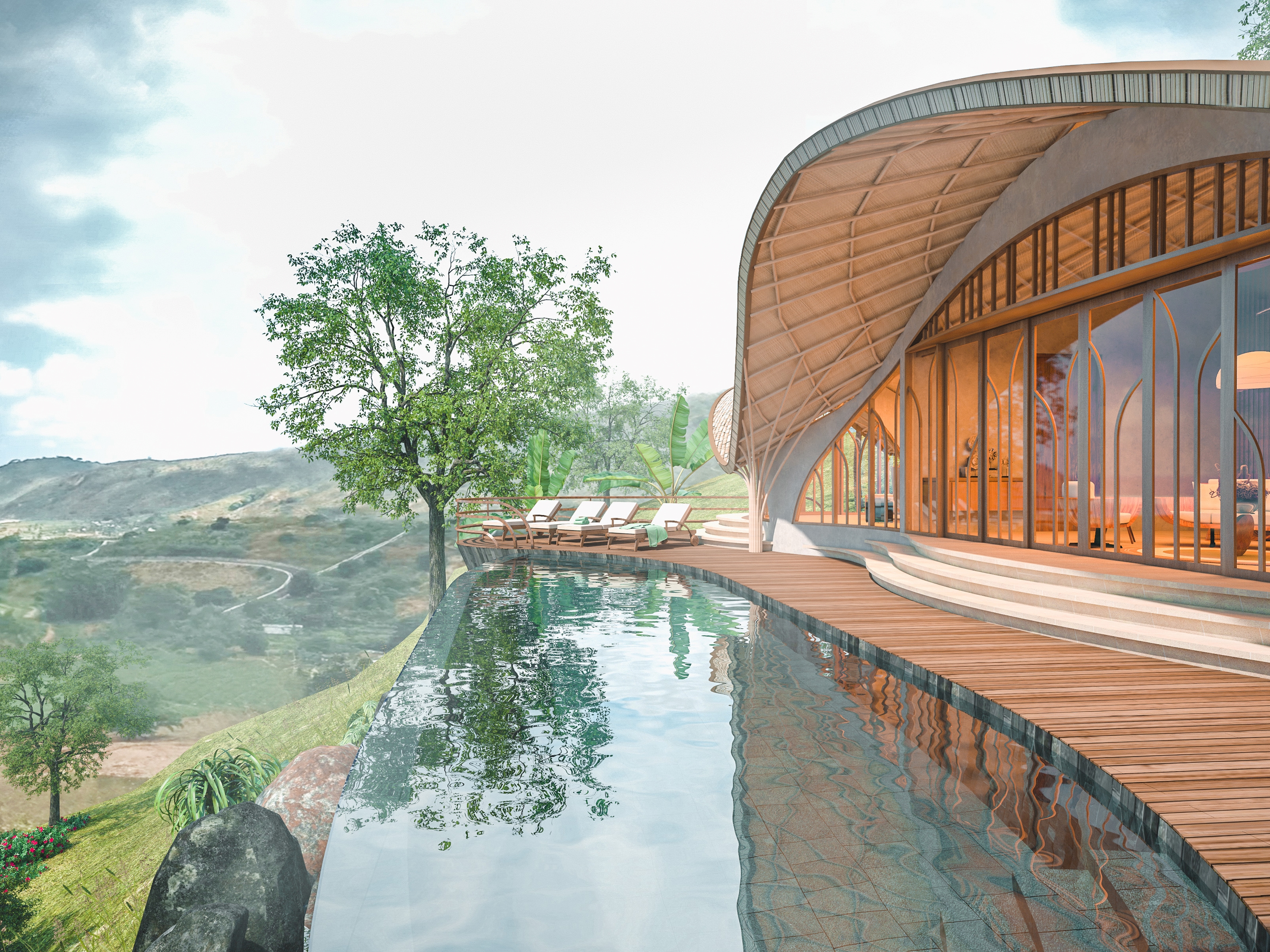 Gran Melia Lombok menghadap ke Samudra Hindia, hanya berjarak 25 km dari Bandara Internasional Lombok.