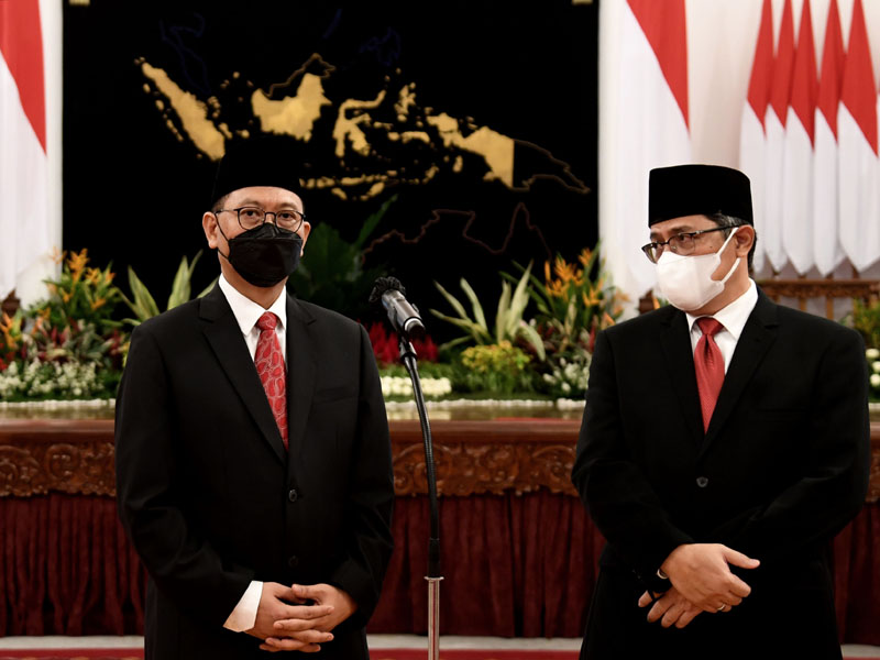 Kepala Badan Otorita Ibu Kota Negara (IKN) Bambang Susantono dan Wakil Kepala Dhony Rahajoe. 