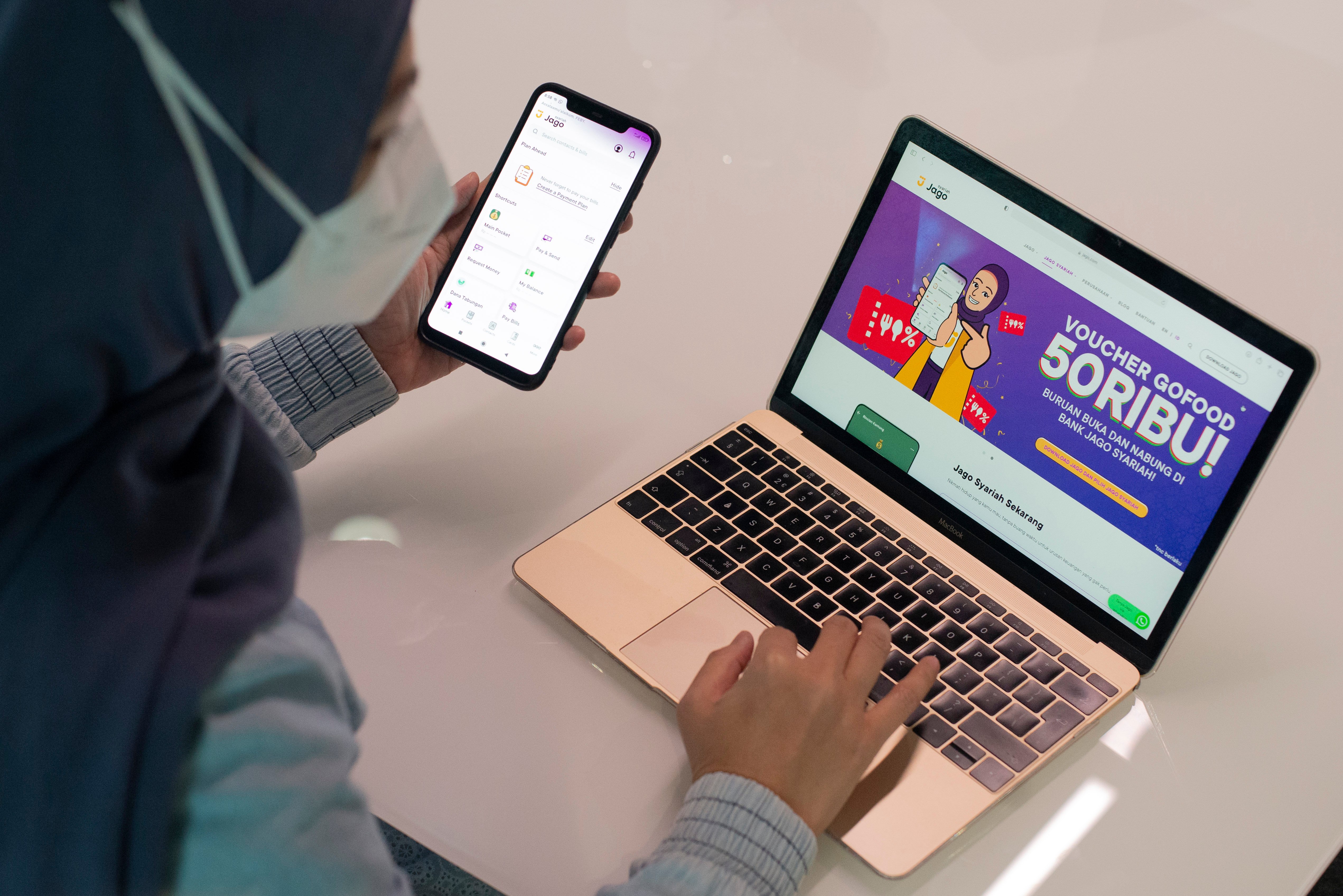 Aplikasi Jago Syariah yang baru diluncurkan oleh Bank Jago.