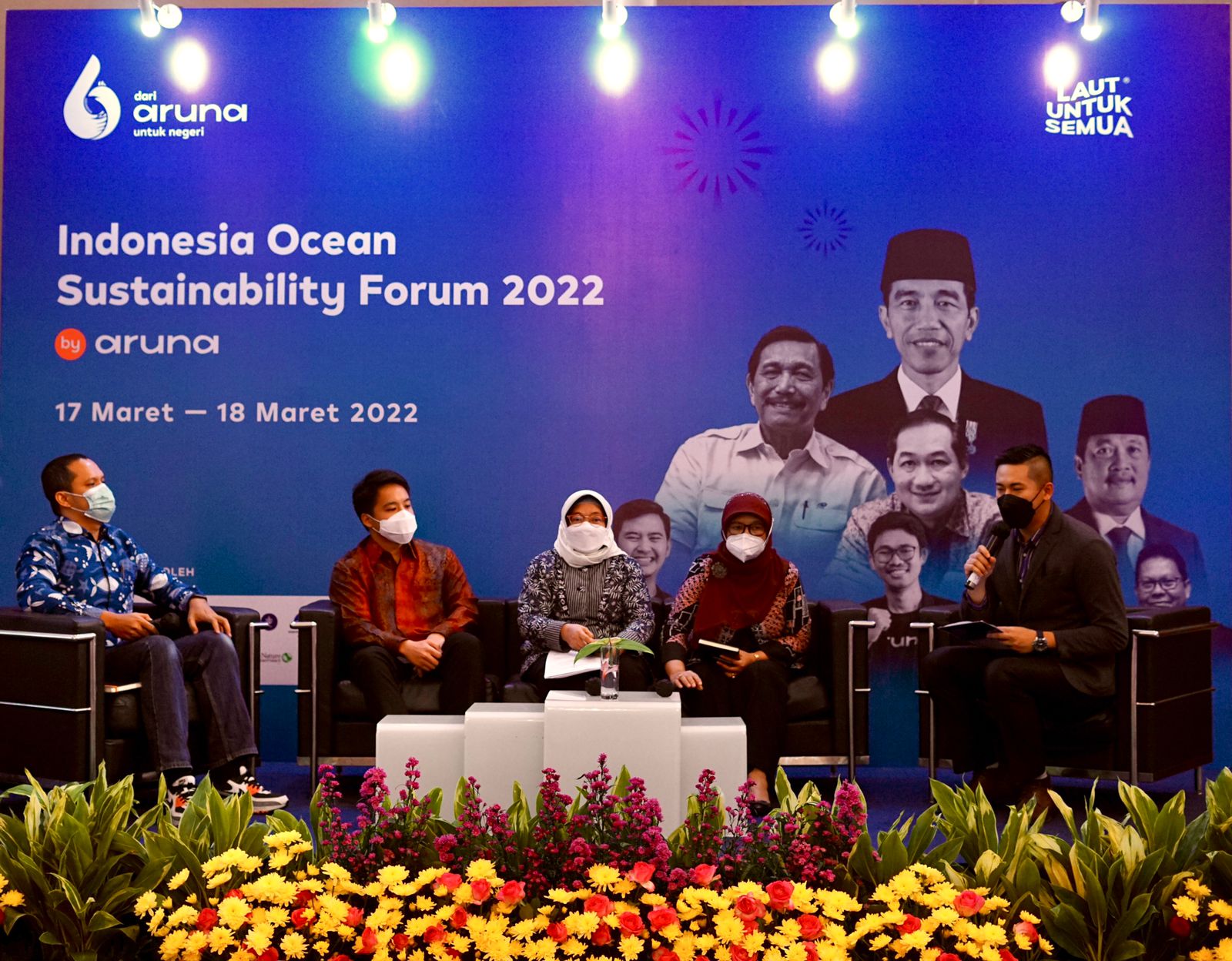 (FDG), Talkshow, dan Webinar bertajuk “Indonesia Ocean Sustainability Forum 2022 by Aruna” di Hotel Mercure TB Simatupang, Jakarta.