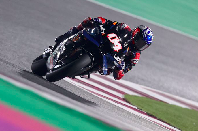 Ilustrasi - Pembalap tim WithU RNF Yamaha, Andrea Dovizioso.  