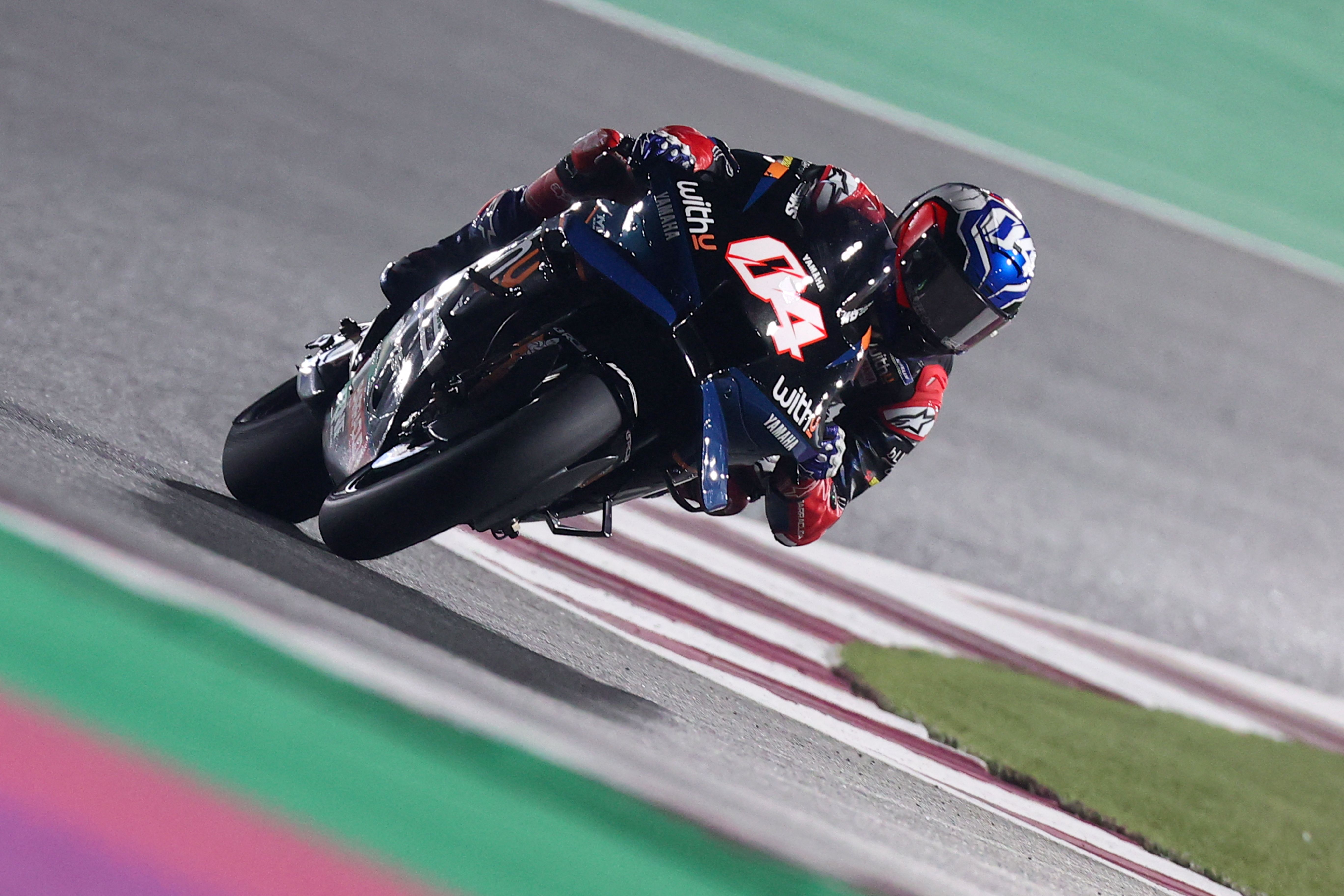 Pembalap tim WithU RNF Yamaha, Andrea Dovizioso. 