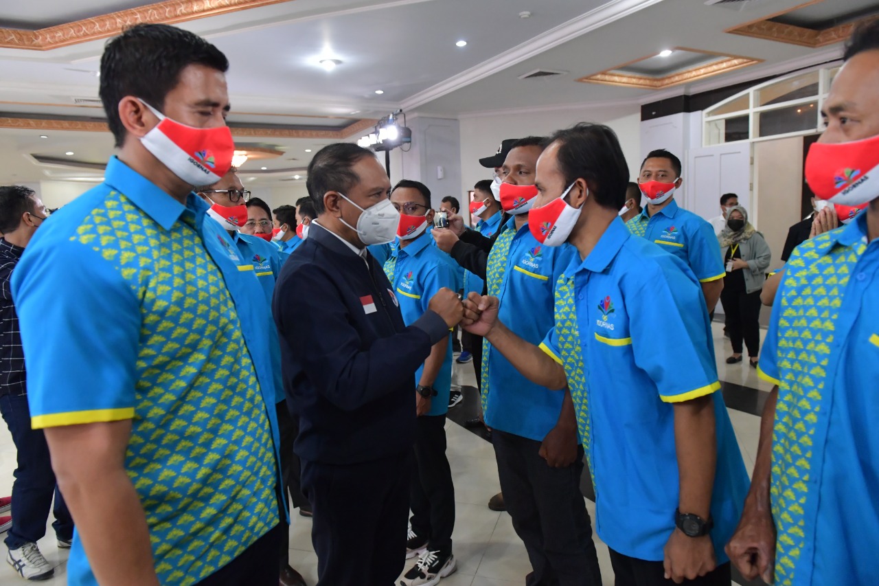 Menpora Zainudin Amali mengukuhkan Pengurus Pusat dan Pengurus Provinsi Ikatan Guru Olahraga Nasional (Igornas) masa bakti 2021- 2025.