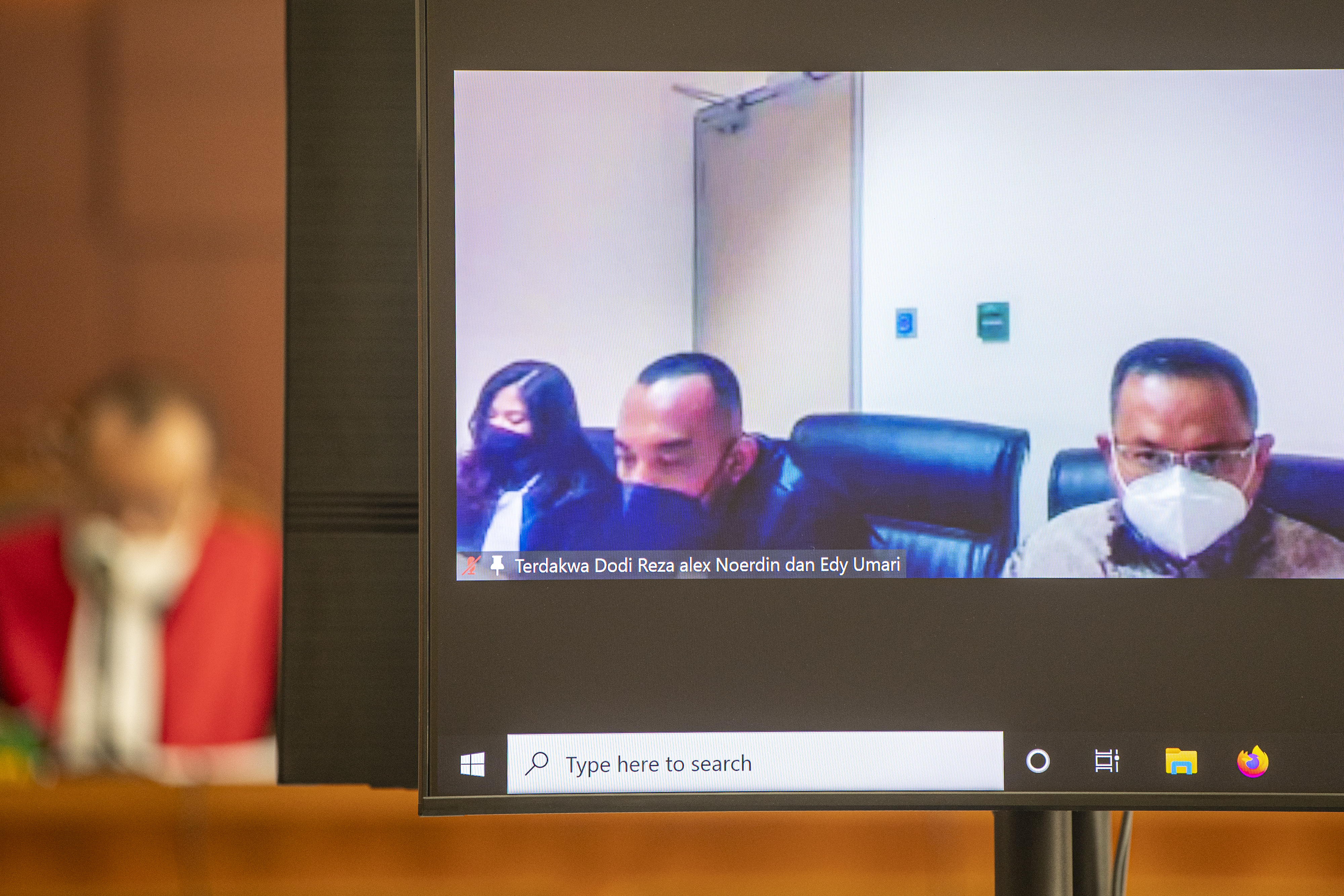 Sidang perdana Bupati Muba Dodi Reza Alex Noerdin di Pengadilan Negeri Klas IA Palembang, Rabu (16/3).