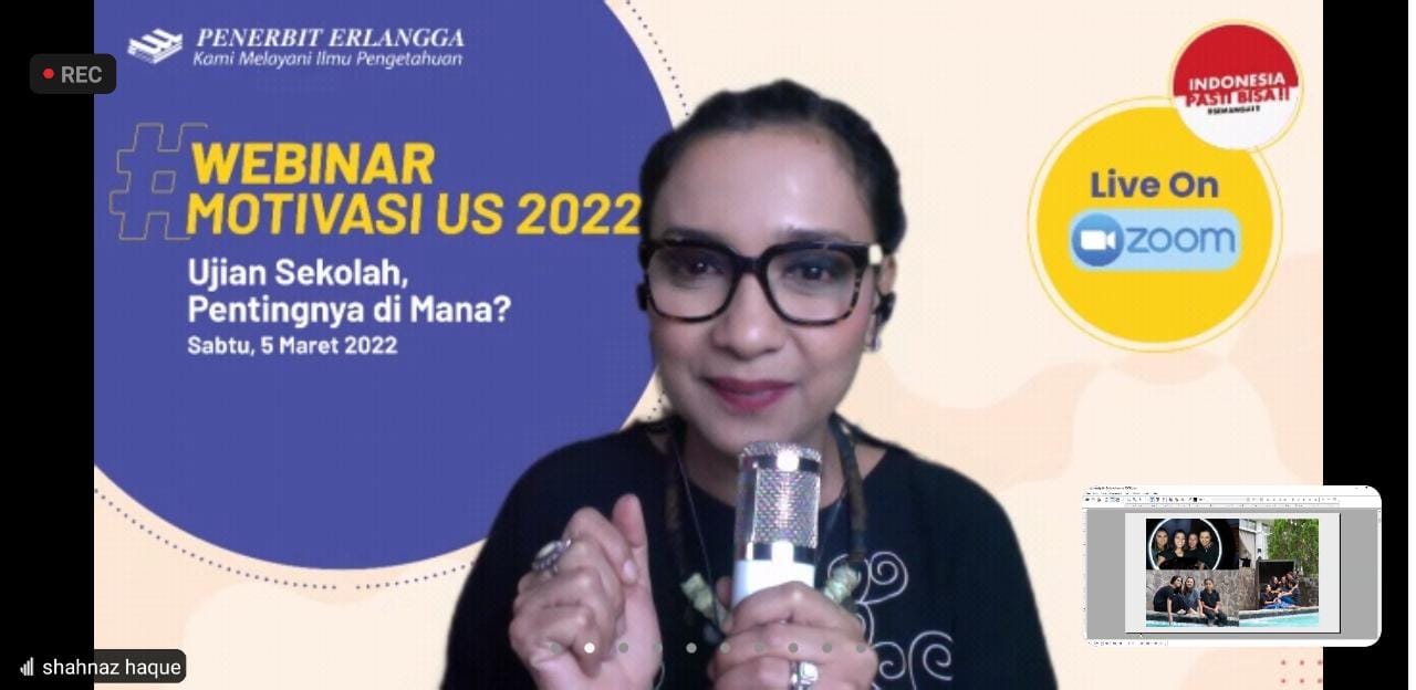 Webinar Motivasi Ujian Sekolah (US) dengan tema 'Ujian Sekolah, Pentingnya di Mana?