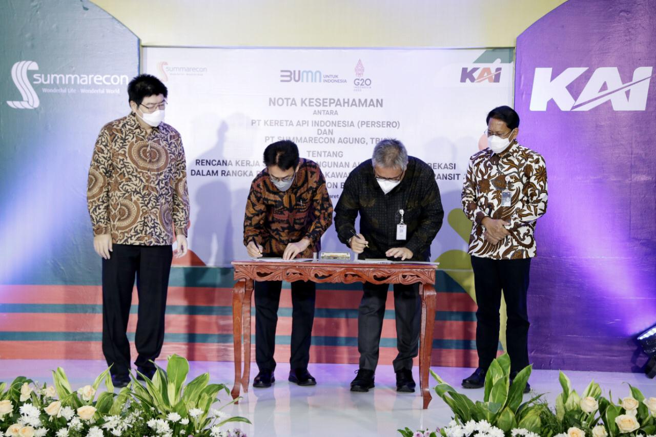 Kerja sama pengembangan kawasan TOD baru di Kota Bekasi, Jawa Barat.