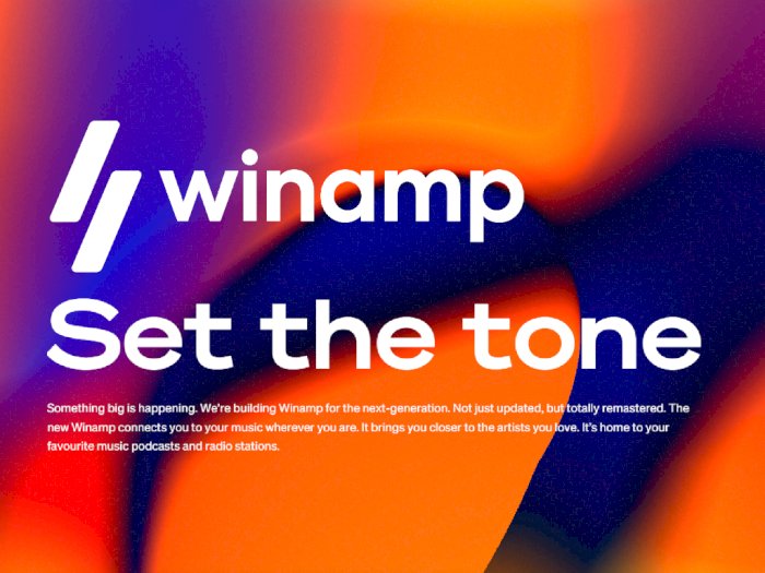 Tampilan logo baru dari aplikasi Winamp