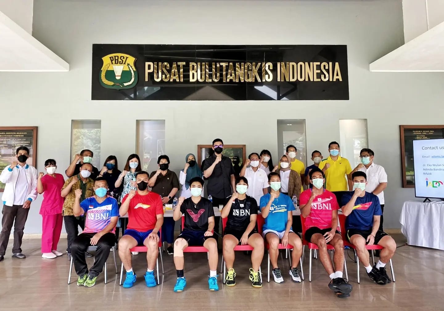 Pengurus IADO (Indonesia Anti Doping Organisation) berkesempatan mengunjungi markas besar pelatnas bulu tangkis PBSI di Cipayung, Jakarta.