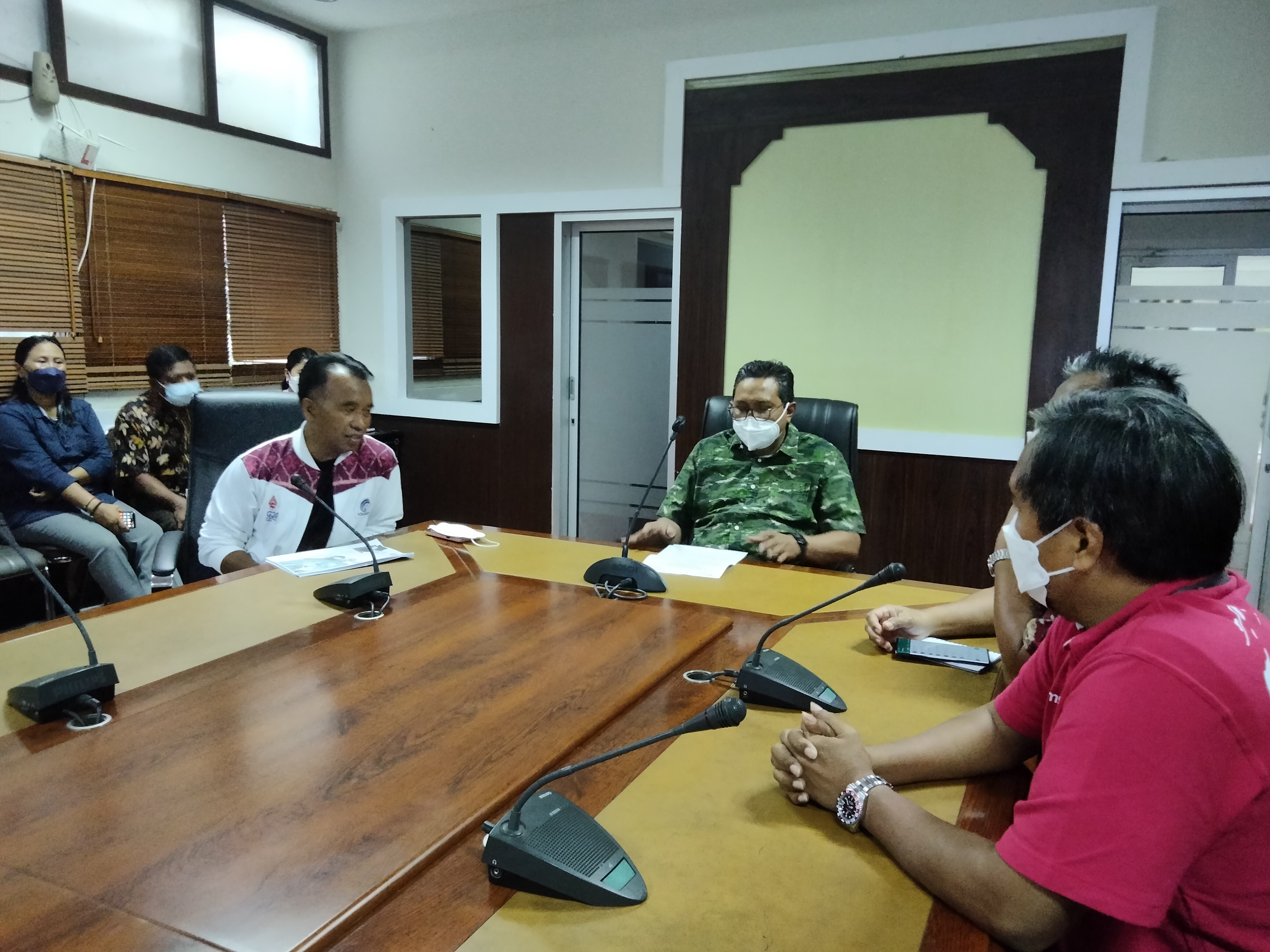 Konfereni pers soal peningkatan layaan telekomunikasi di Pulau Lombok NTB.