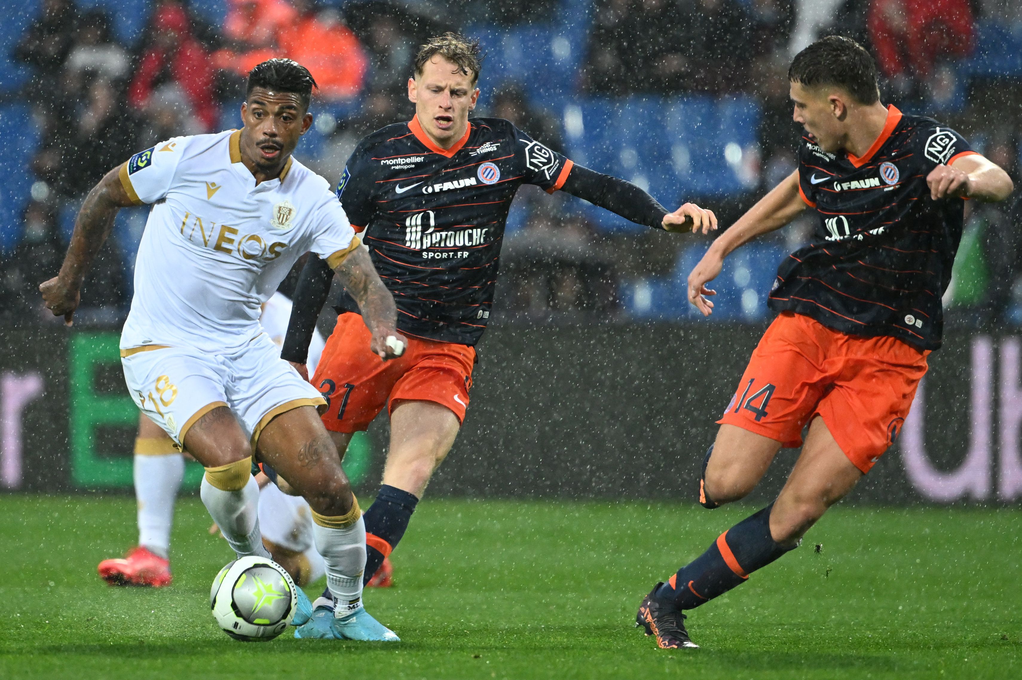 Laga Ligue 1 antara Montpellier dan Nice.