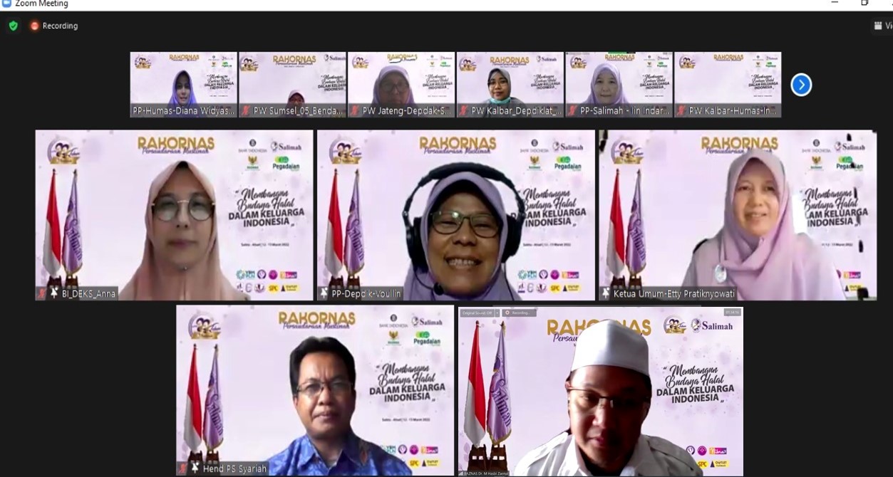  Rapat Koordinasi Nasional Persaudaraan Muslimah (Salimah) pada Sabtu (12/3).