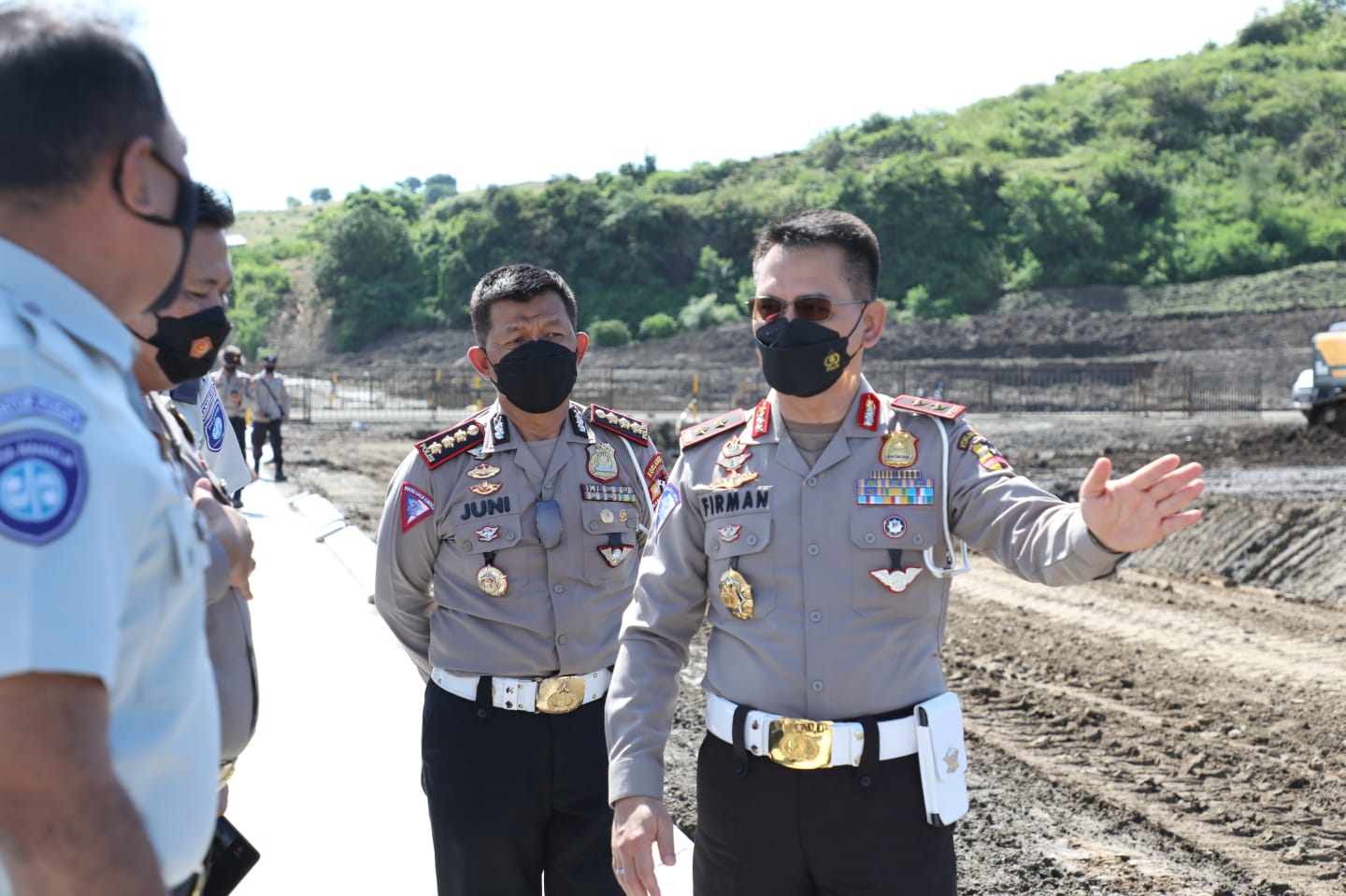 akorlantas) Polri, Irjen Firman Shantyabudi mengecek Sirkuit Mandalika menjelang perhelatan MotoGP pada 18-20 Maret.