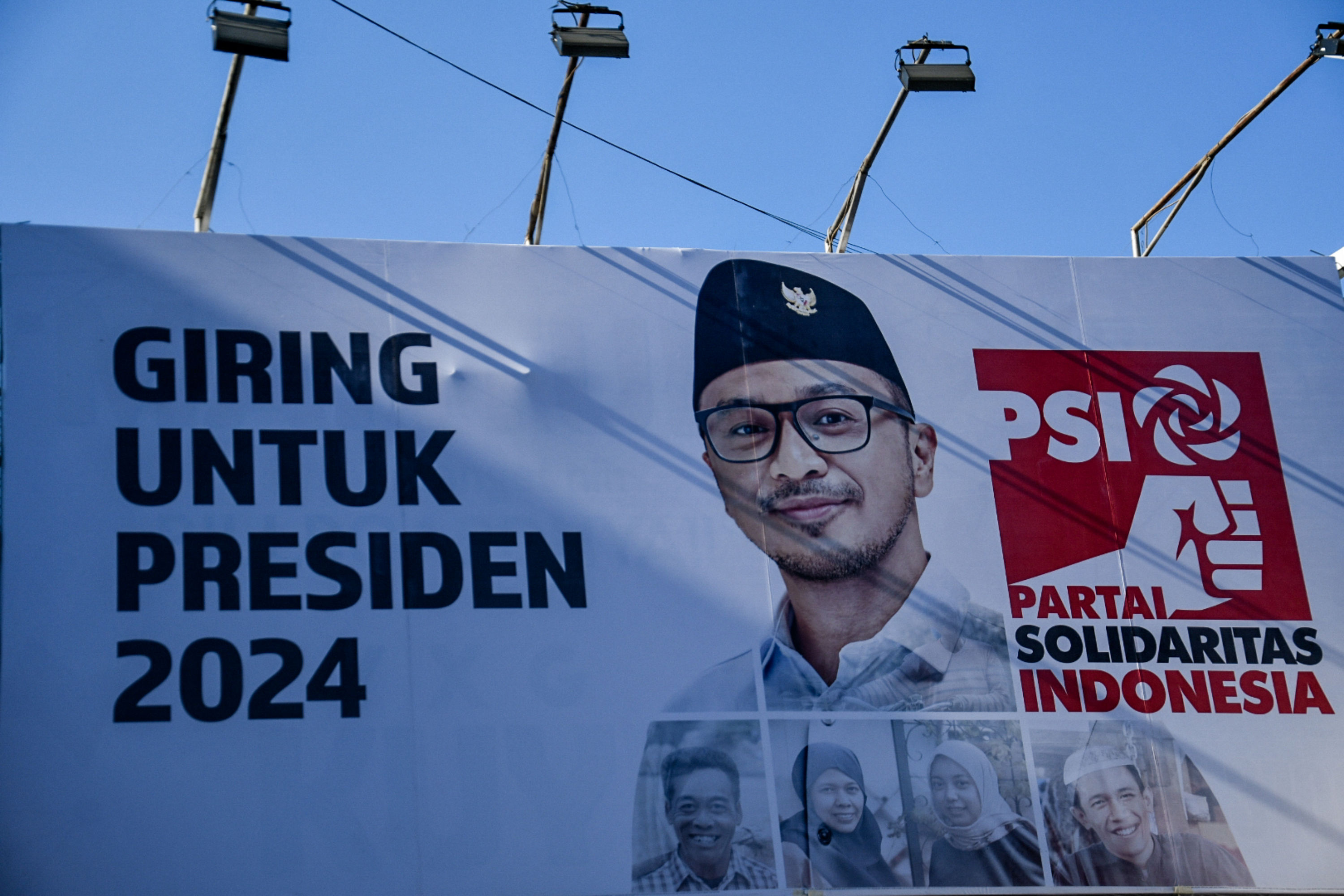  Spanduk Plt Ketua Umum Partai Solidaritas Indonesia (PSI) Giring Ganesha