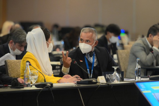 Wakil Ketua Badan Kerja Sama Antar Parlemen (BKSAP) DPR RI Achmad Hafisz Tohir di 144th Assembly of the Inter Parliamentary Union (IPU)..