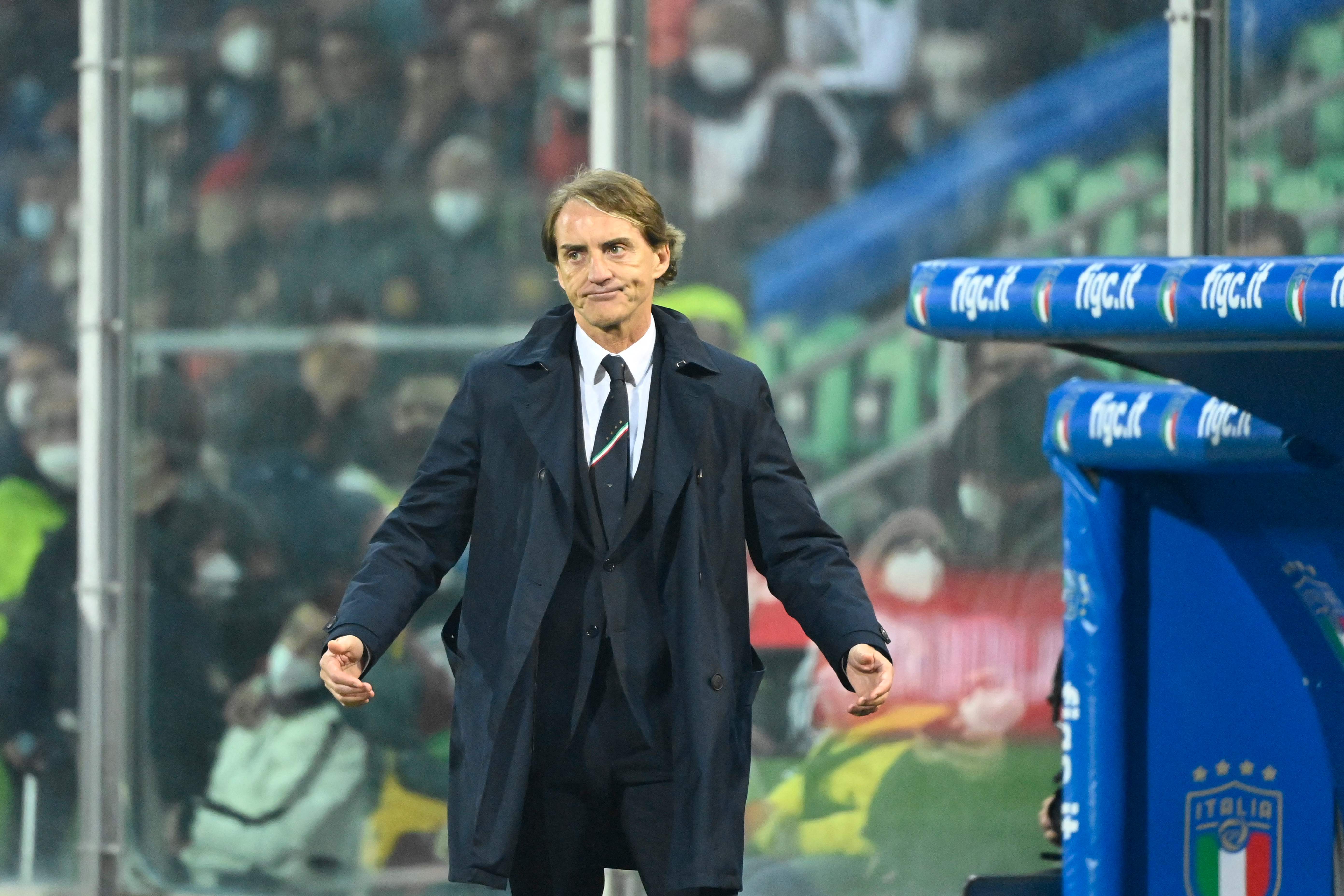 Pelatih timnas Italia Roberto Mancini