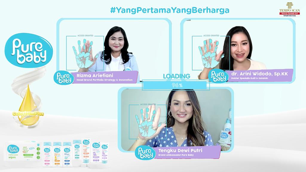  Para pembicara dalam Press Conference Pure Baby 'Yang Pertama, Yang Berharga' yang diadakan secara virtual.