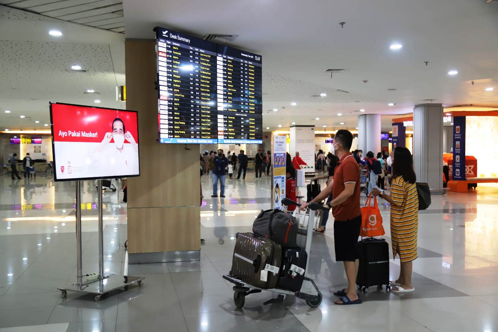 Situasi Bandara Ngurah Rai Bali, Selasa (8/2/2022)