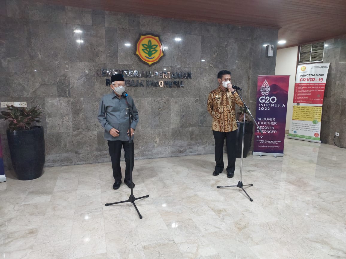 Kunjungi Kementan, Wapres Pastikan Stok Pangan Cukup Sampai Ramadan dan Idulfitri