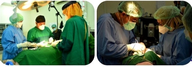 OPERASI INFRAK Jantung: Dokter melakukan operasi penyakit jantung koroner melalui teknologi terapi sel punca.