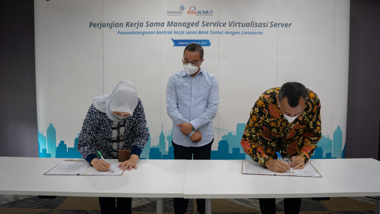 Kerja asama Bank Sumut dengan Lintasarta untuk perkuat digitalisasi perbankan