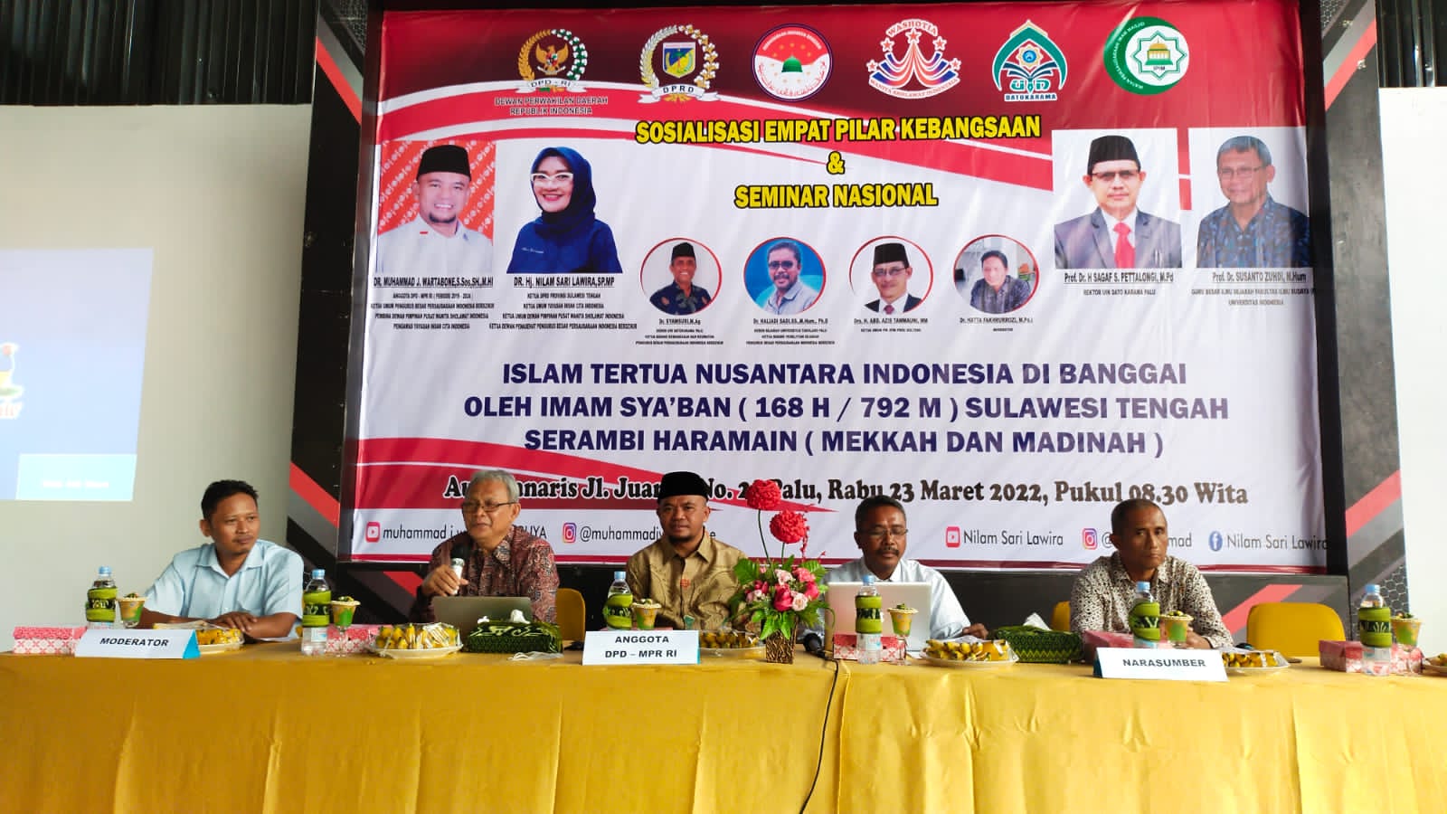 Sosialisasi empat pilar kebangsaan di Palu, Sulteng, Rabu (23/3) 