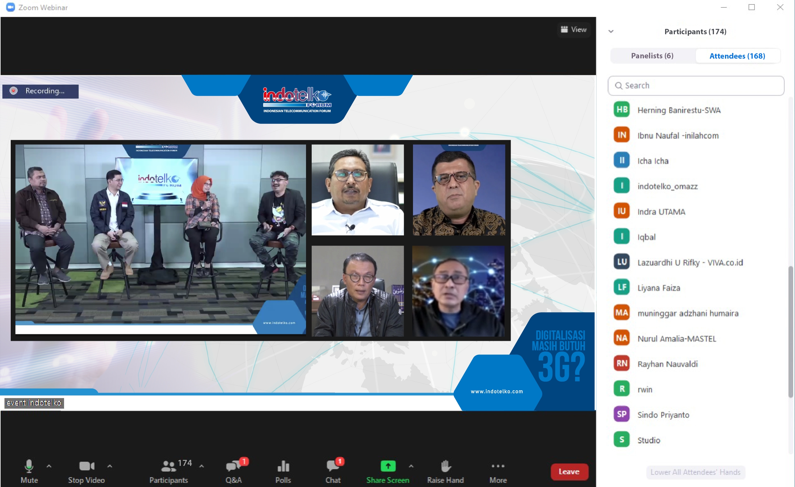 Webinar mengenai rencana penghapusan jaringan 3g
