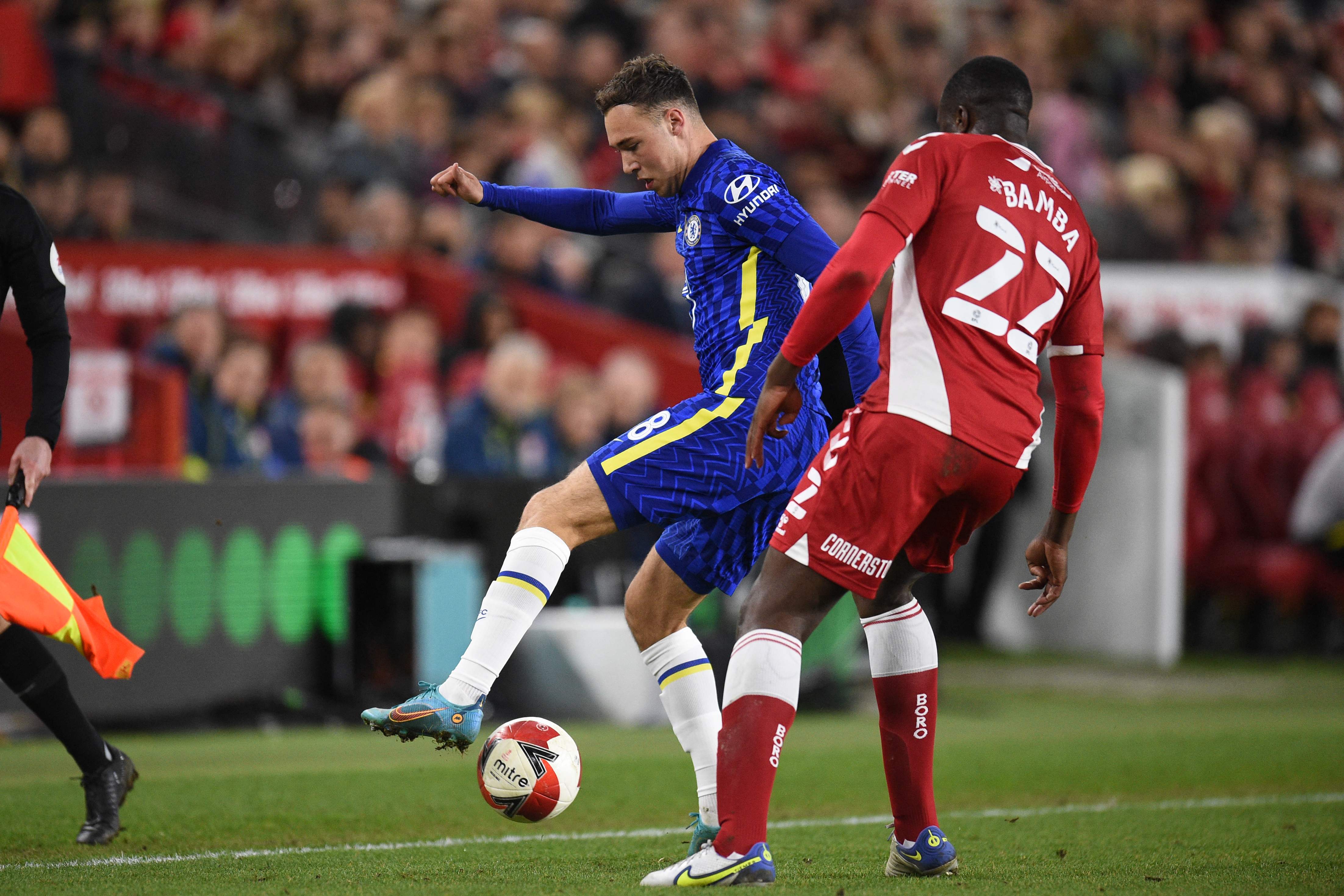 The Blues mengalahkan Middlesbrough pada babak perempat final Piala FA di Riverside Stadium, Minggu (20/3/2022) dini hari WIB.