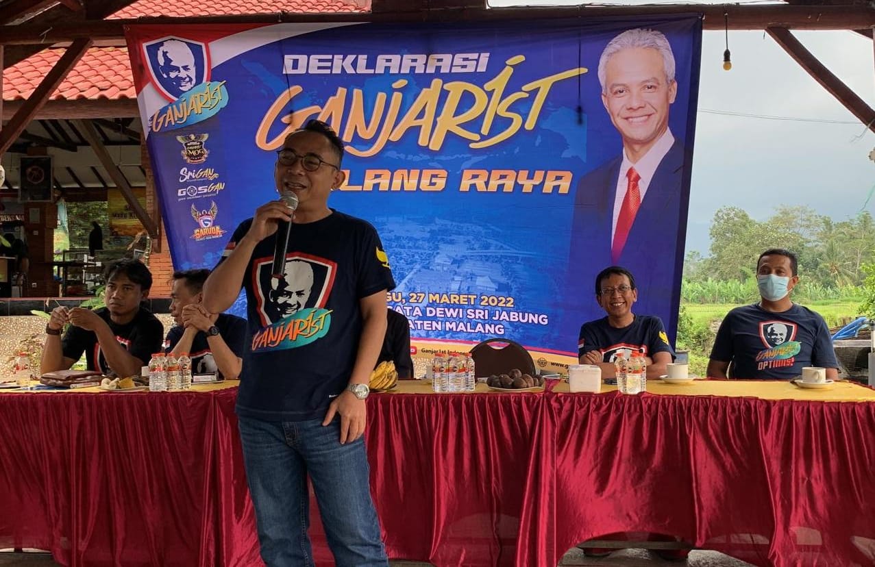 KorNAs Ganjarist saat deklarasi di Malang Raya
