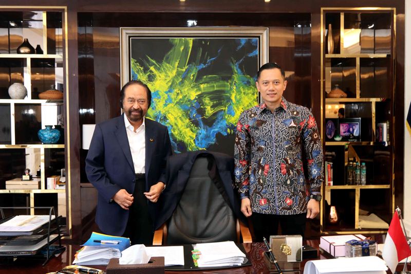 Pertemuan Ketum Partai NasDem dan Ketum Partai Demokrat AHY