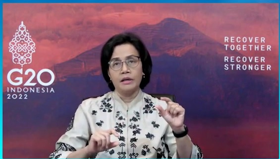 Menkeu Sri Mulyani dalam webinar Women Leaders Forum (WLF) 2022: “Achieving an Equal Future”