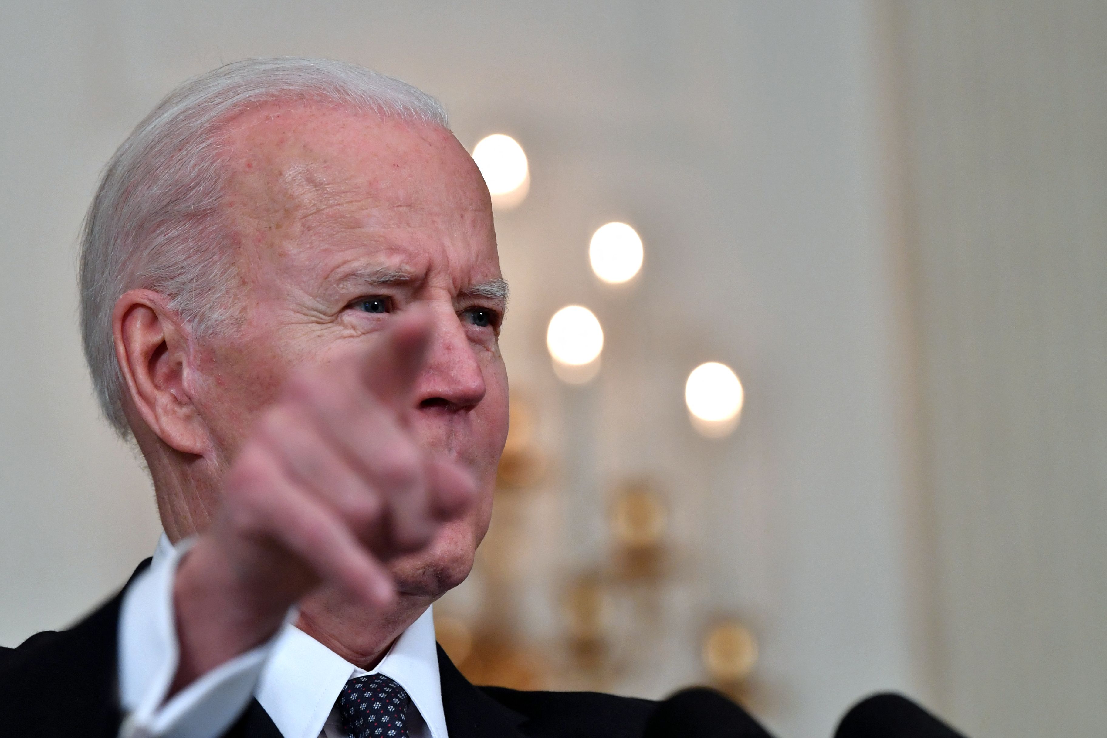 Presiden Amerika Serikat Joe Biden di Gedung Putih, Washington, pada 28 Maret, 2022.