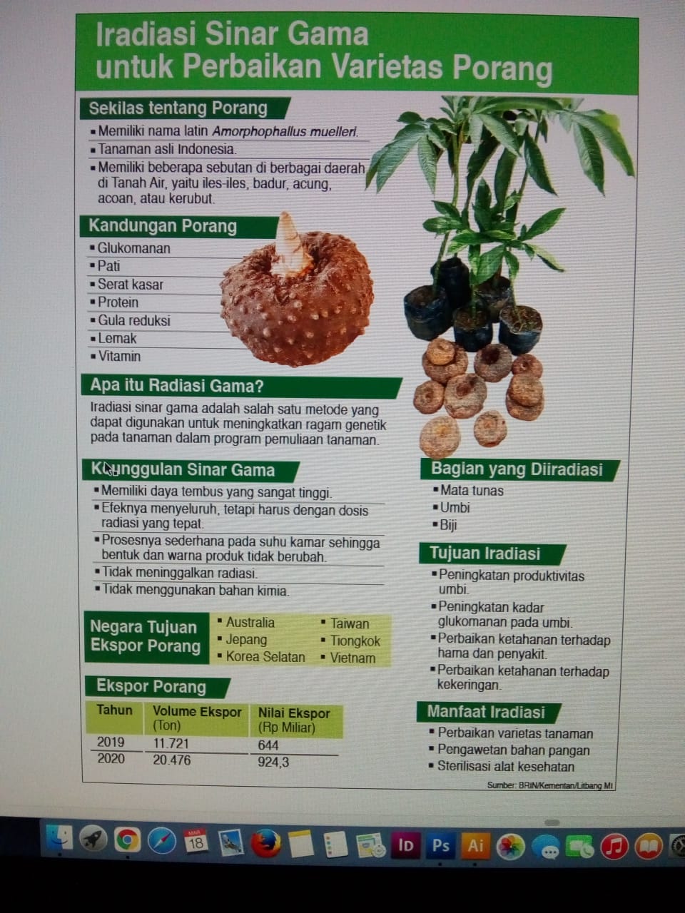  Teknologi iradiasi juga dimanfaatkan untuk pengawetan bahan pangan dan sterilisasi alat kesehatan.