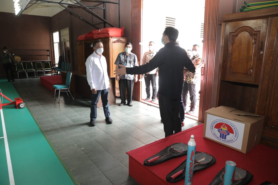 Menpora Amali tinjau fasilitas olahraga Istana Kepresidenan di Yogjakarta.