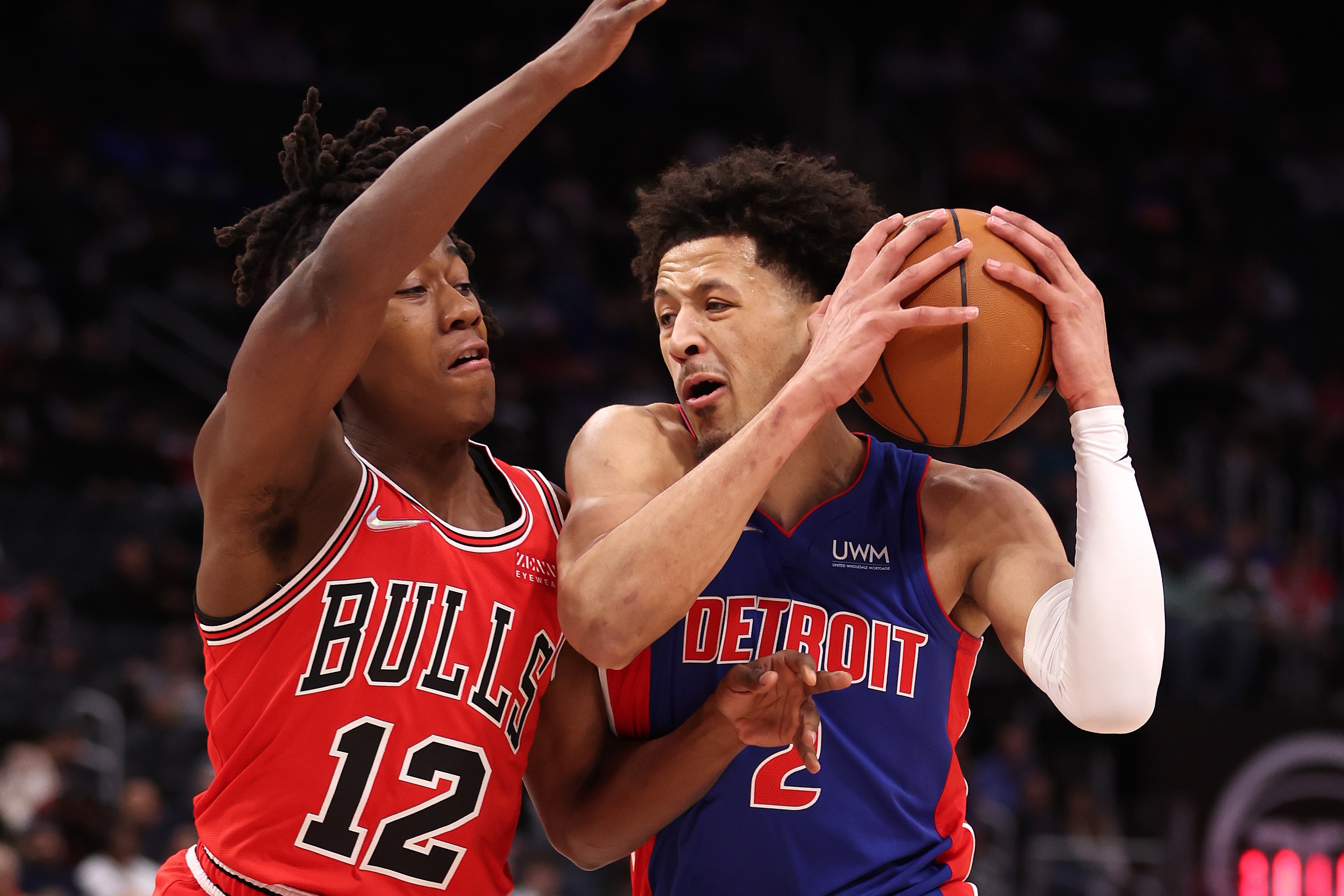 Laga NBA antara Detroit Pistons dan Chicago Bulls.