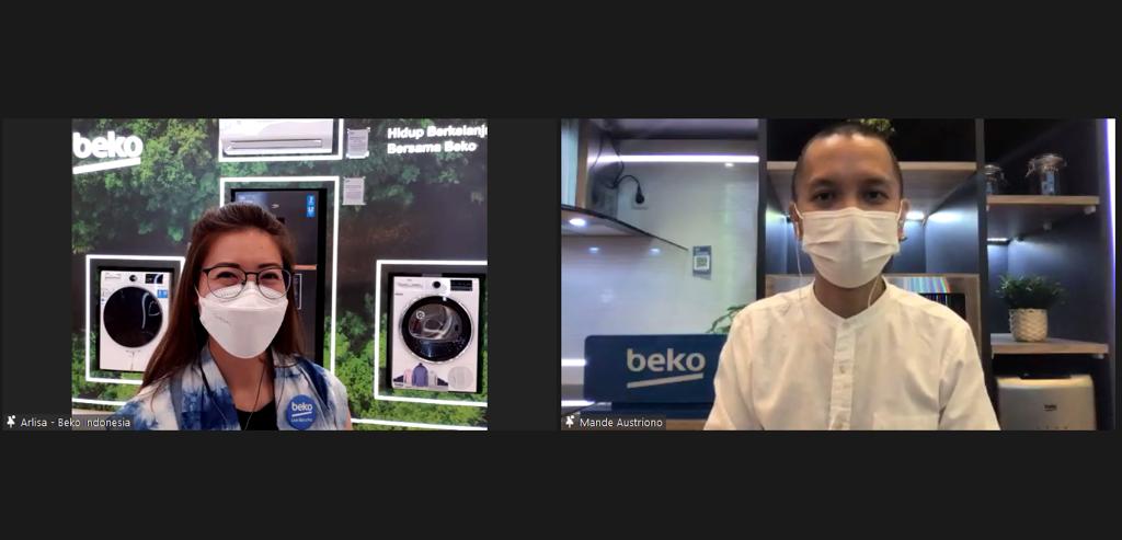 Konferensi pers secara virtual yang digelar Beko. 