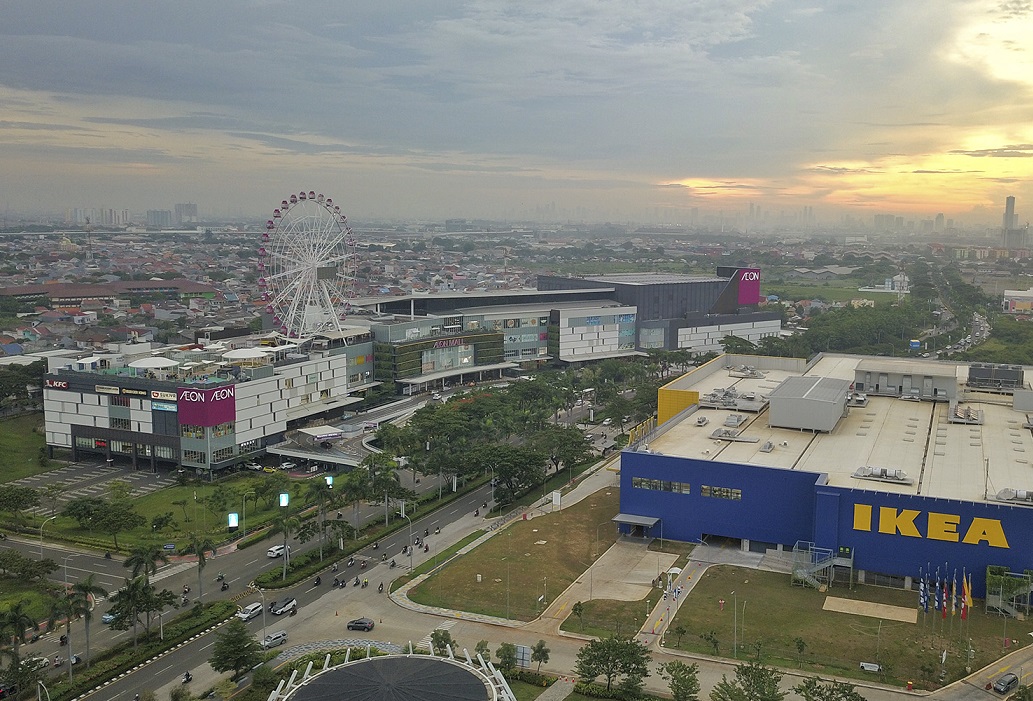 Kawasan JGC di Jakarta Timur yang dikembangkan PT Modernland Realty Tbk