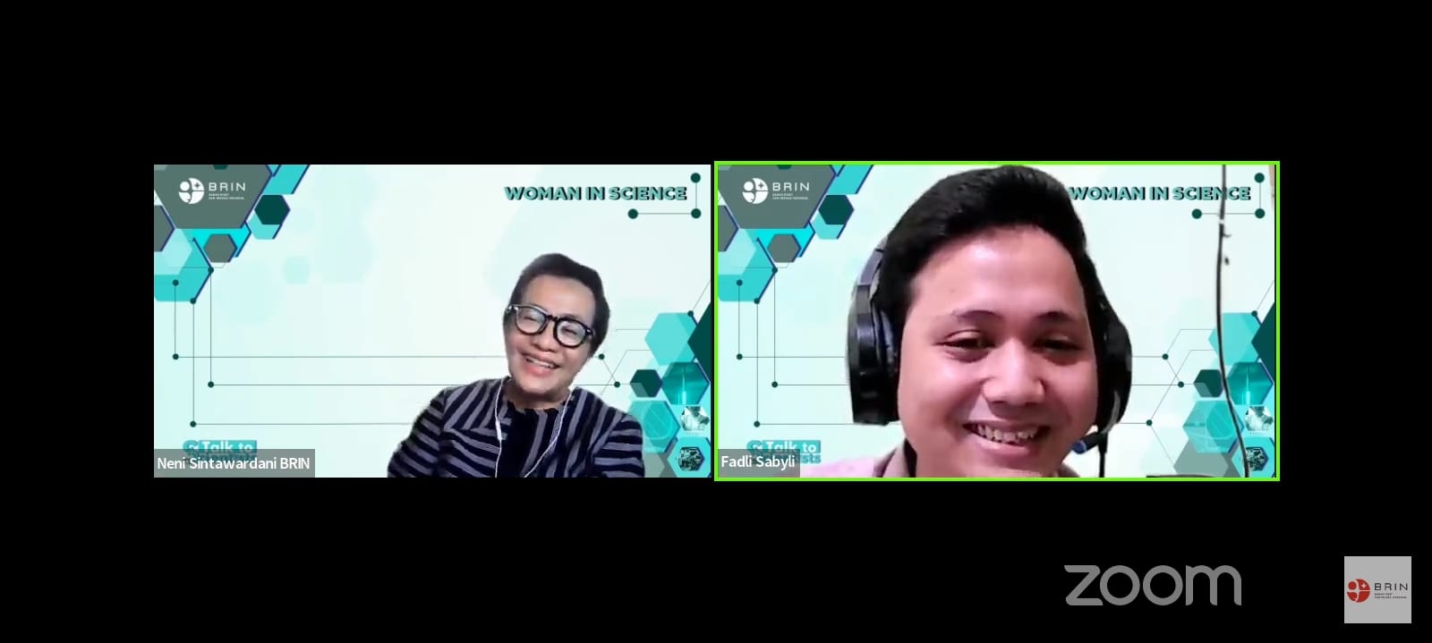 Webinar Women in Science yang digelar BRIN secara daring, Selasa (8/2/2022).