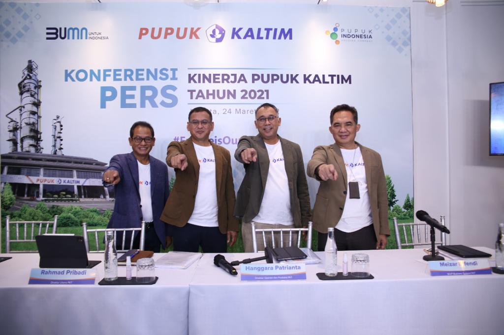 Konferensi Pers Kiner Pupuk Kaltim Tahun 2021. 